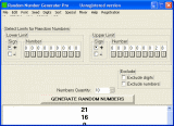 Main interface of Random Number Generator Pro