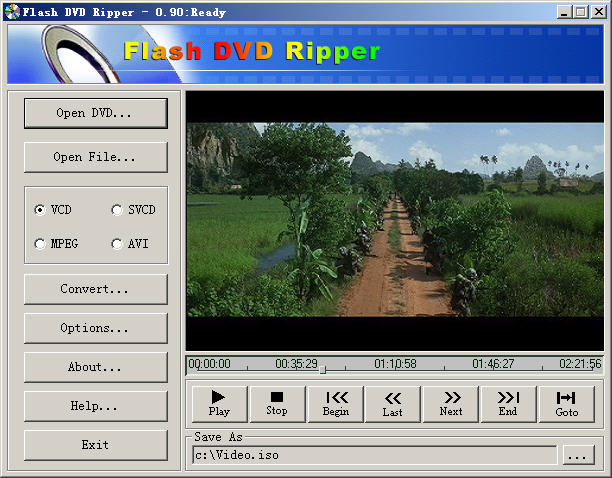 DVD VOB to AVI MPEG VCD SVCD - Flash DVD Ripper