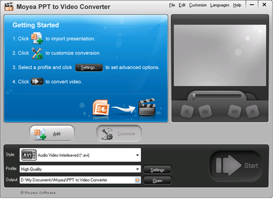 Moyea PPT to Video Converter - PowerPoint to Video