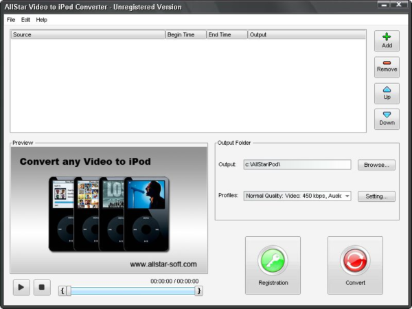 AllStar Video to iPod Converter