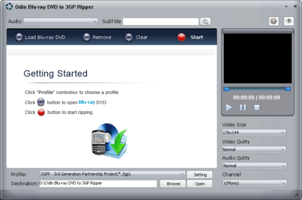 Odin Blu Ray DVD to 3GP Ripper
