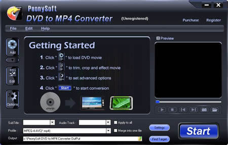 PeonySoft DVD to MP4 Converter