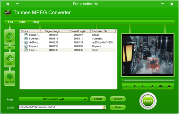 Tanbee Video to MPEG Converter