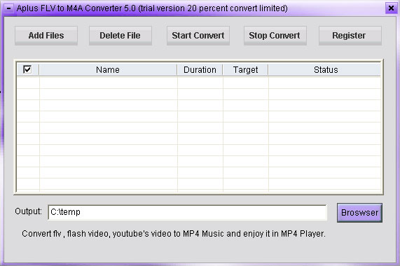 Aplus FLV to M4A Converter