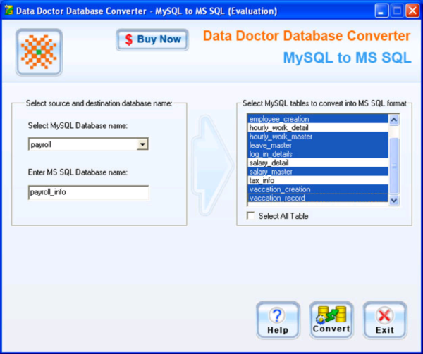 Convert MySQL to MSSQL Database