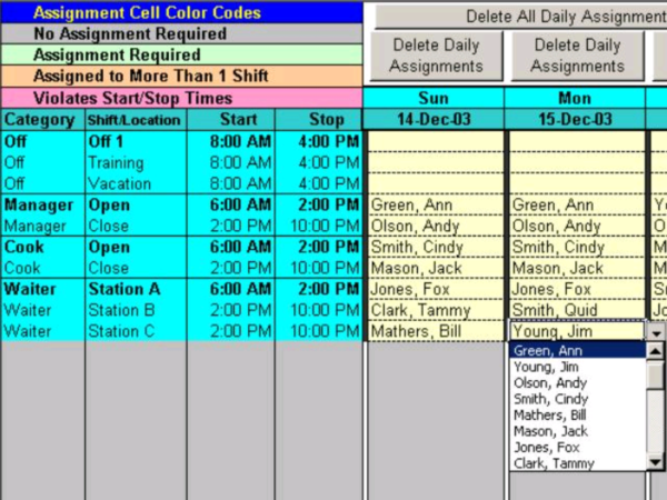 Schedule Split Shifts for Your Employees with Excel