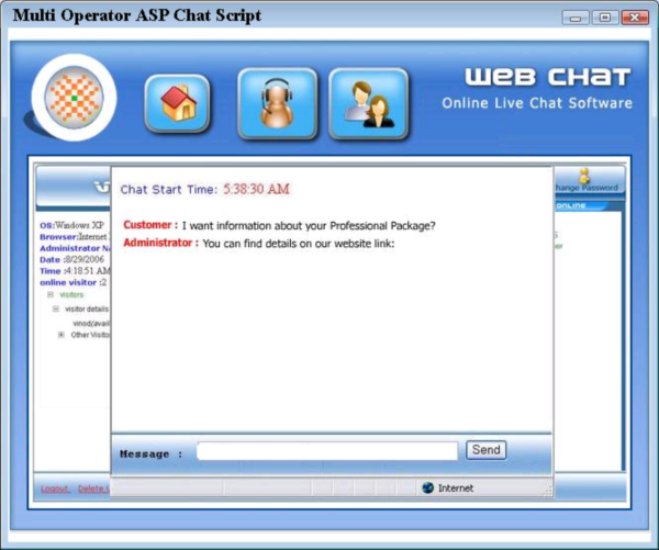 ASP Chat Script Multi Operator
