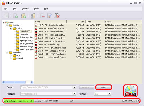 Step4. After all above are set, click " Make Image File" button at the right bottom to start converting DMG to ISO, MDF to ISO image file.