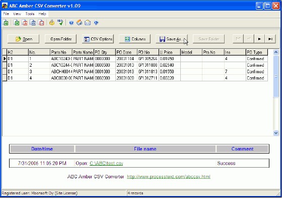 convert CSV to PDF, HTML, DBF, XLS, DOC, MDB, XML