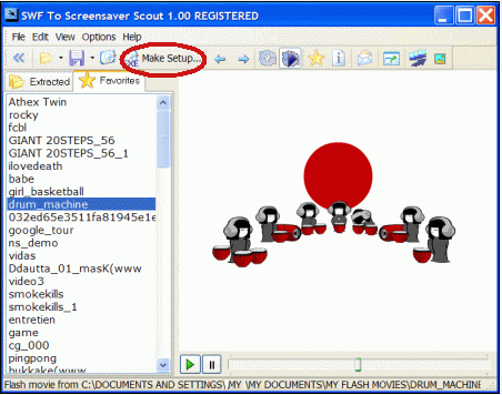 convert SWF flash to screensaver