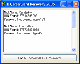 Recover ICQ password - ICQ Password Recovery