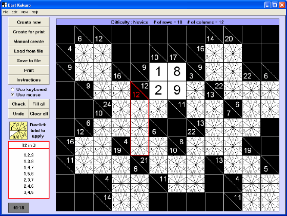 Screenshot of play window