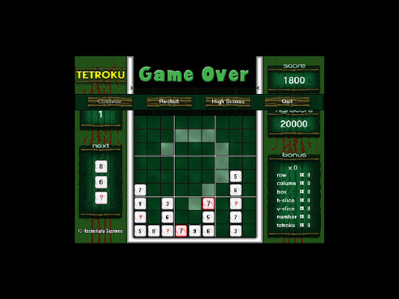 The Screenshot of Tetroku