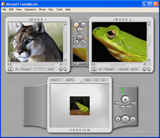 The Screenshot of Abrosoft FantaMorph