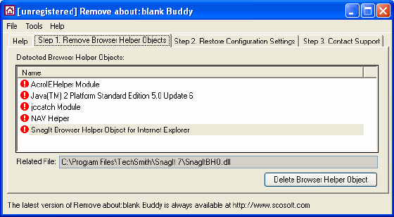 Remove about:blank Buddy