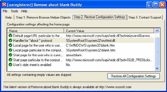 Remove about:blank Buddy