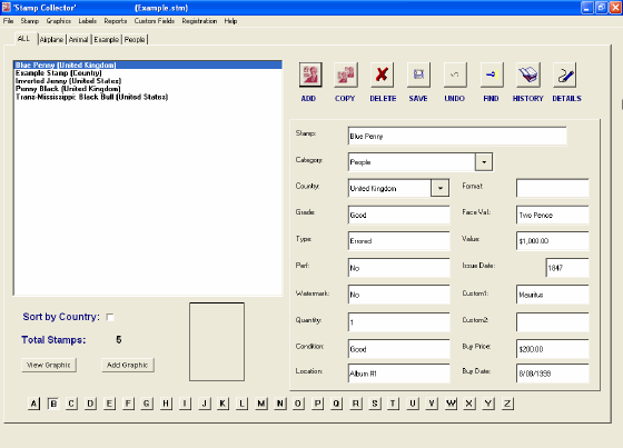 Stamp Collection Manager