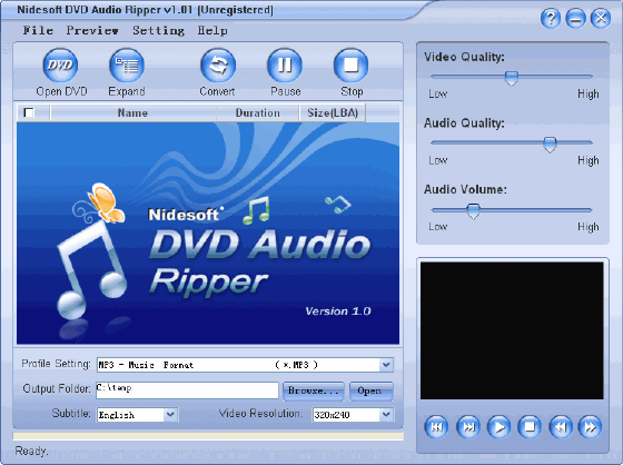 Nidesoft DVD Audio Ripper