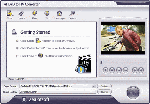 All DVD to FLV Converter - screenshot