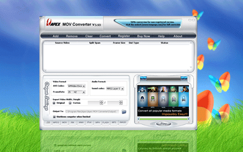 Apex MOV Converter - screenshot