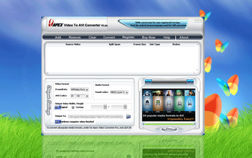 Apex Video To MOV Converter - screenshot