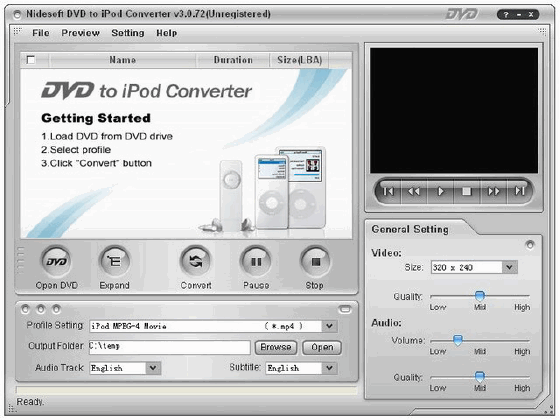 Nidesoft DVD to iPod Converter