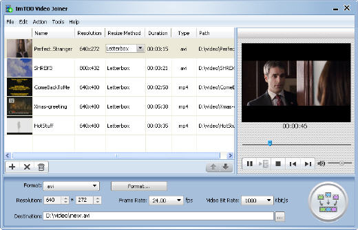 The Screenshot of ImTOO Video Joiner