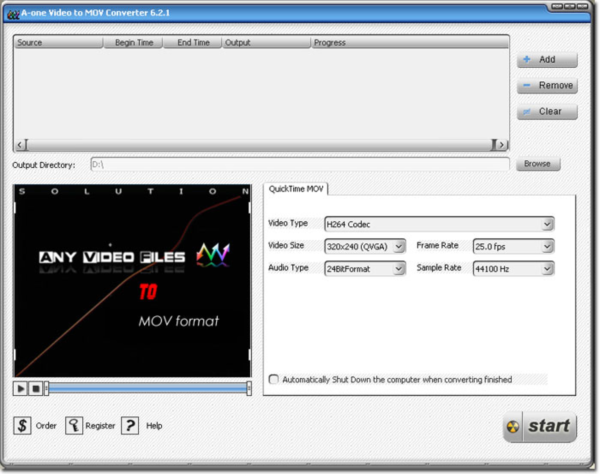 A-one Video to MOV Converter