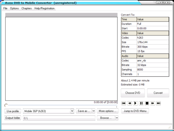 A V E X - DVD to Mobile Converter