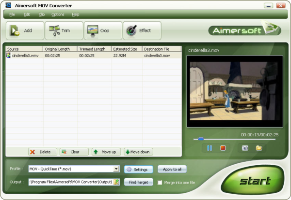 Aimersoft MOV Converter