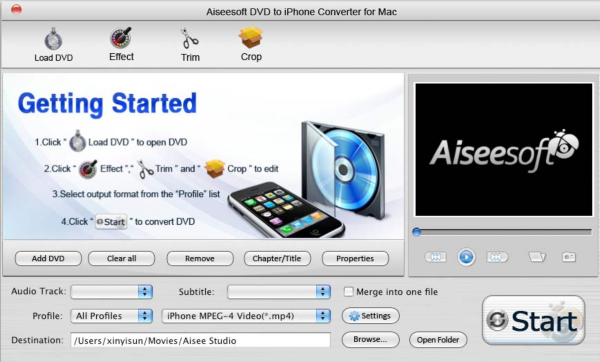 Aiseesoft DVD to iPhone Converter for Mac