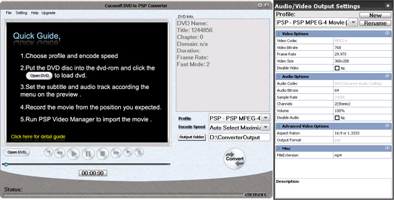 DVD to S0NY PSP Converter