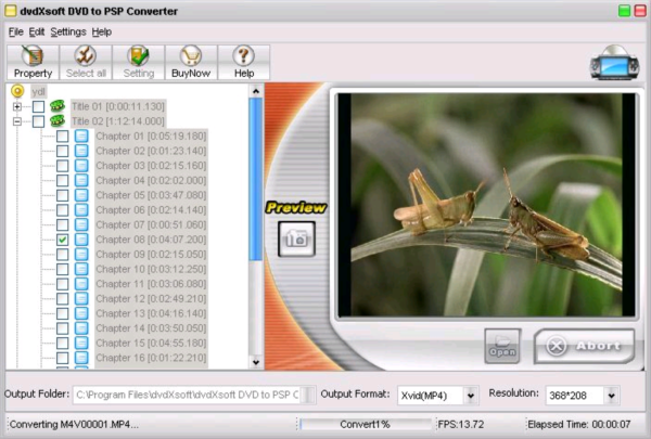 dvdXsoft DVD to PSP Converter