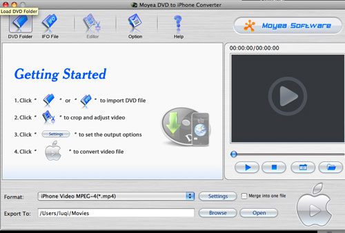 Moyea DVD to iPhone Converter for Mac