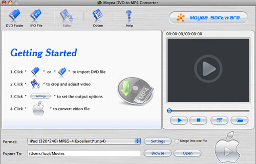 Moyea DVD to MP4 Converter for Mac