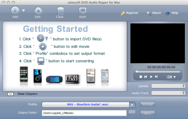 uSeesoft DVD Audio Ripper for Mac