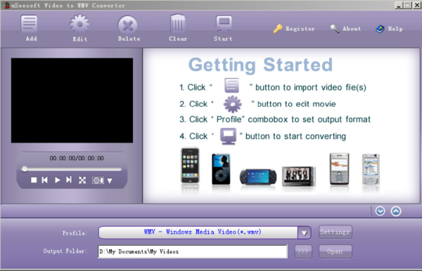 uSeesoft Video to WMV Converter