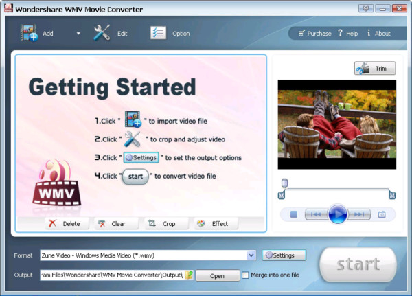 Wondershare WMV Movie Coverter