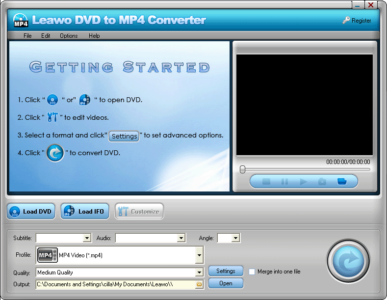 leawo free avi to mp4 converter