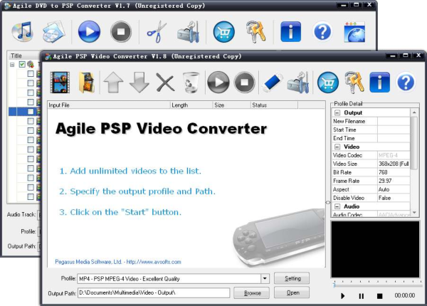 Agile PSP DVD Video Kit