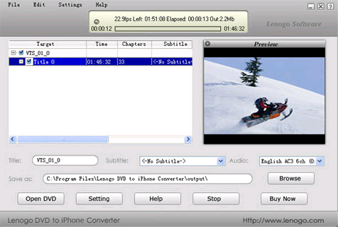 Lenogo DVD to iPhone Converter pro