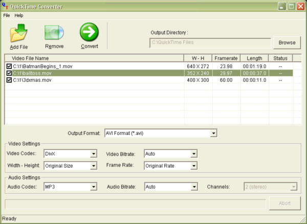 MOV QT MP4 QuickTime Converter