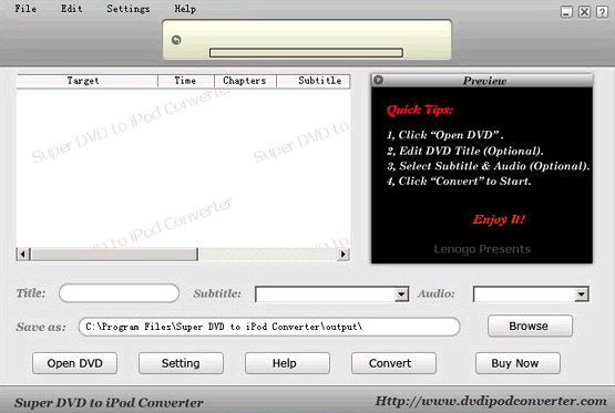 Super DVD to iPod Converter f3.52