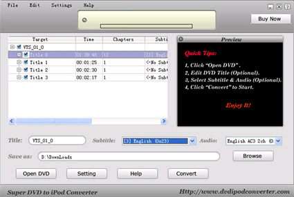 Super DVD to iPod Converter Pro version