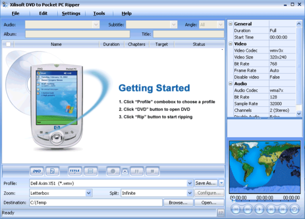 Xilisoft DVD to Pocket PC Ripper