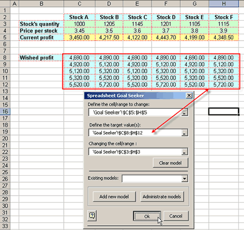 Spreadsheet Goal Seeker