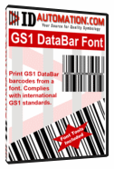 GS1 DataBar Barcode Font