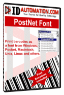 Postnet and Intelligent Mail Barcode Fonts