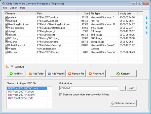 Okdo All to Word Converter Professional