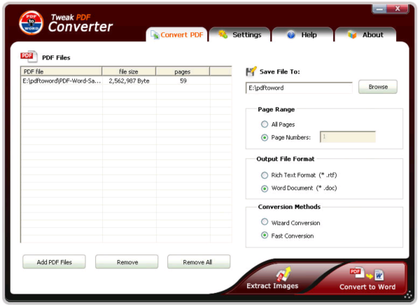 Tweak PDF Converter